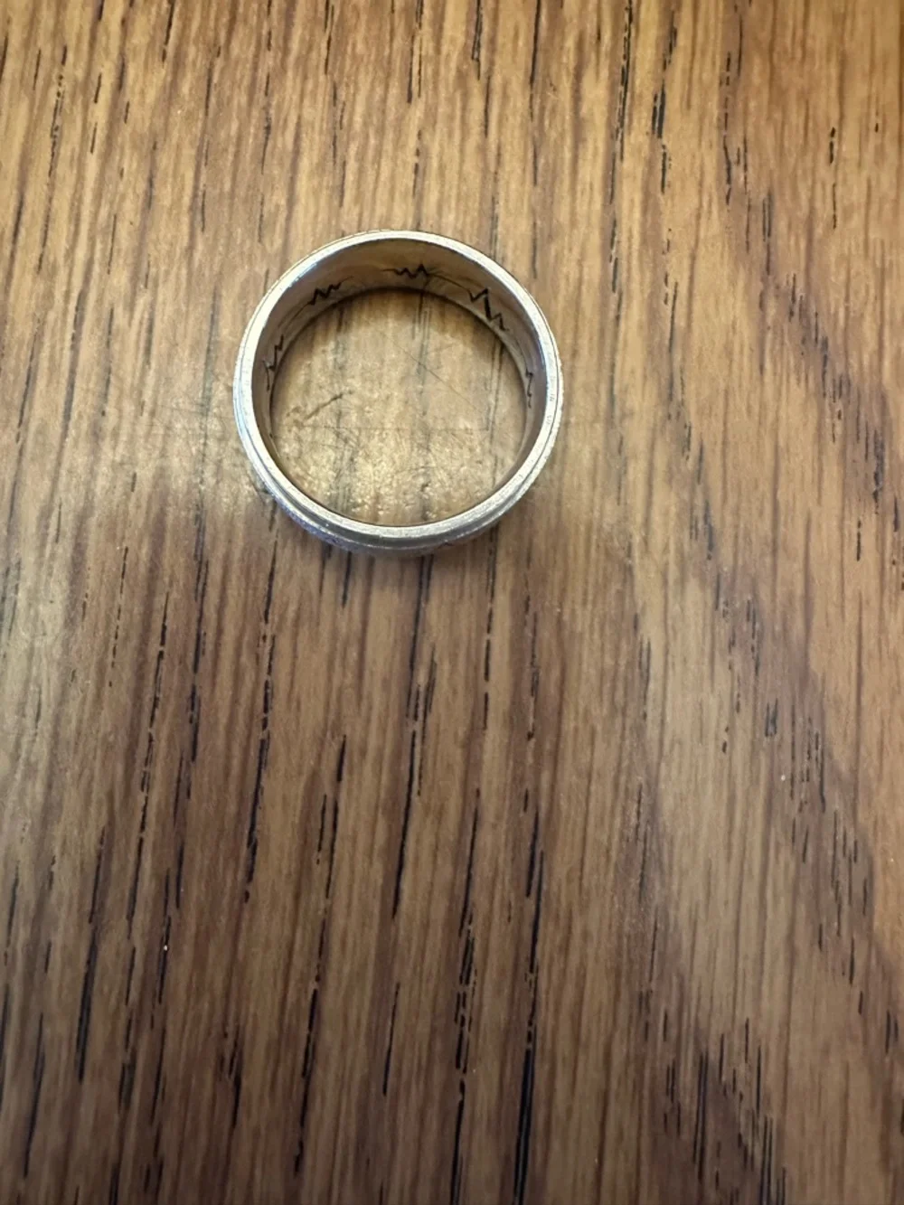 Silver Heartbeat Pattern Stainless Steel Ring - Unbranded